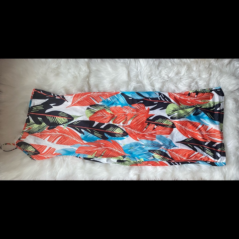 Tropical Print Dress
